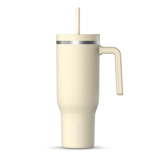40oz Voyager Tumbler with Straw Lid - Modern Cream