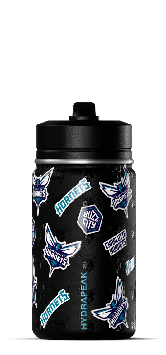 NBA 14oz Kids Water Bottle with Straw Lid - Charlotte Hornets
