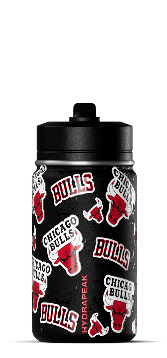 NBA 14oz Kids Water Bottle with Straw Lid - Chicago Bulls