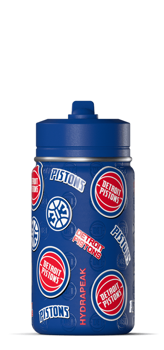 NBA 14oz Kids Water Bottle with Straw Lid - Detroit Pistons