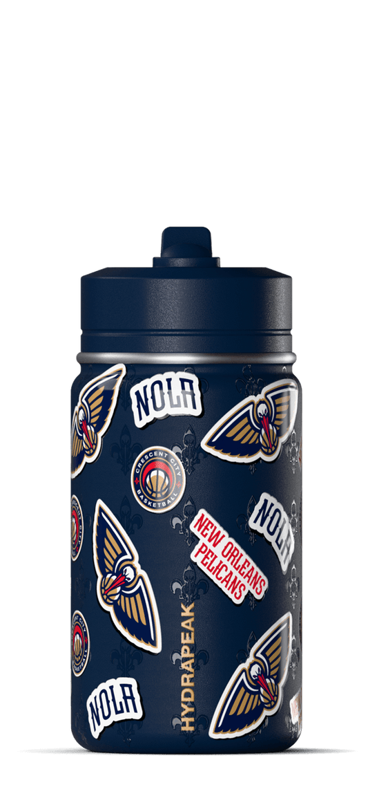 NBA 14oz Kids Water Bottle with Straw Lid - New Orleans Pelicans