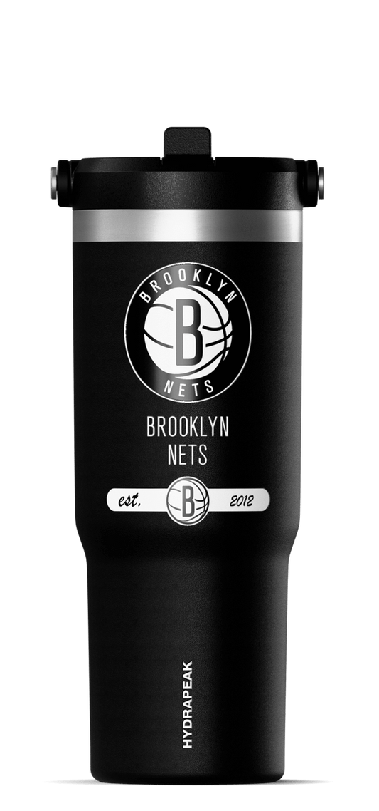 NBA 32oz Nomad Tumbler with Handle and Sip Lid - Brooklyn Nets