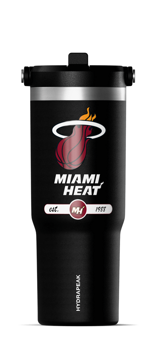 NBA 32oz Nomad Tumbler with Handle and Sip Lid - Miami Heat
