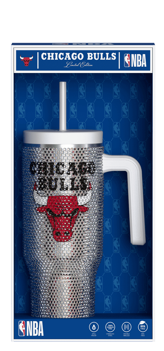 NBA 40oz Bling Voyager Tumbler with Handle in Collectors Box - 40 oz