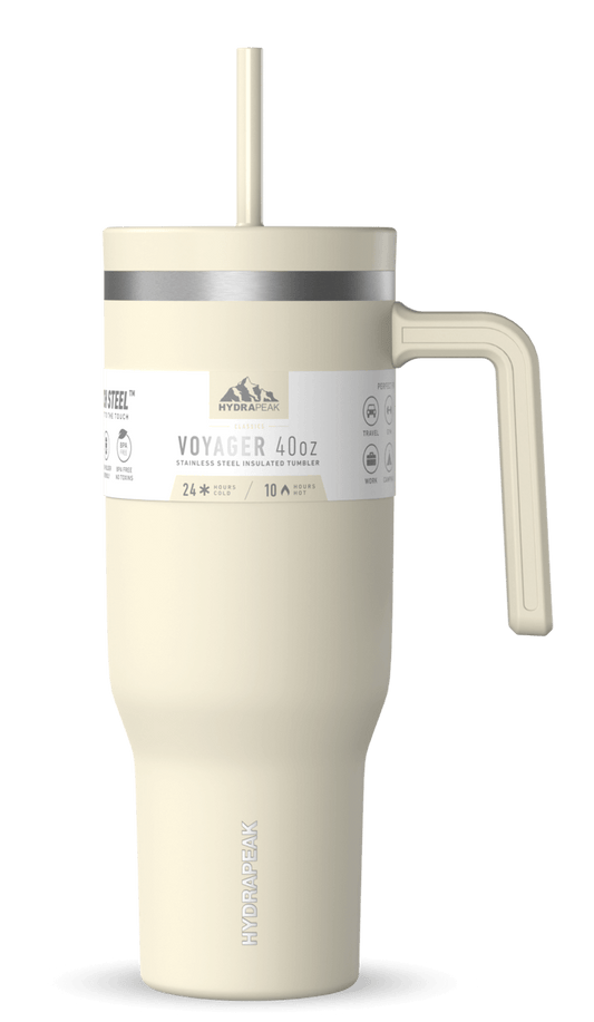 40oz Voyager Tumbler with Straw Lid - Ivory