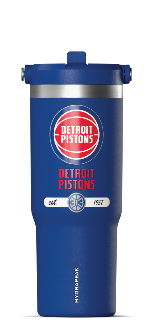 NBA 32oz Nomad Tumbler with Handle and Sip Lid - Detroit Pistons