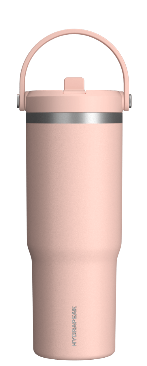32oz Nomad with Handle and Straw Lid - Peony