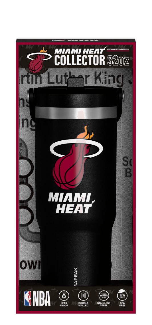 NBA 32oz Nomad with Straw Lid in Collectors Box - Miami Heat