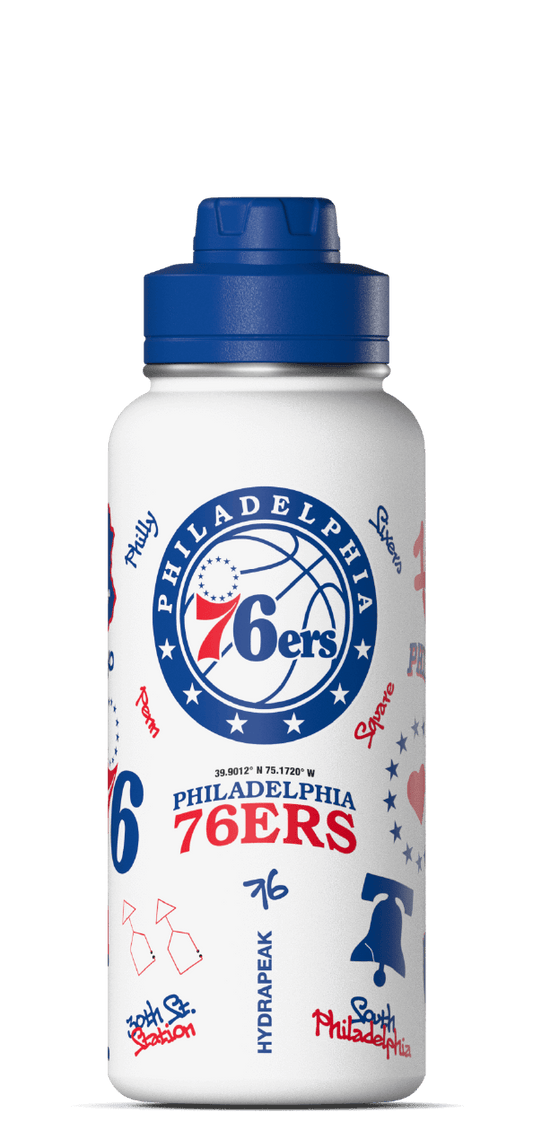 NBA 32oz Active City Vibes Collection Water Bottle with Chug Lid - Philadelphia 76ers