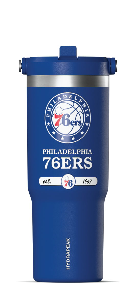NBA 32oz Nomad Tumbler with Handle and Sip Lid - Philadelphia 76ers