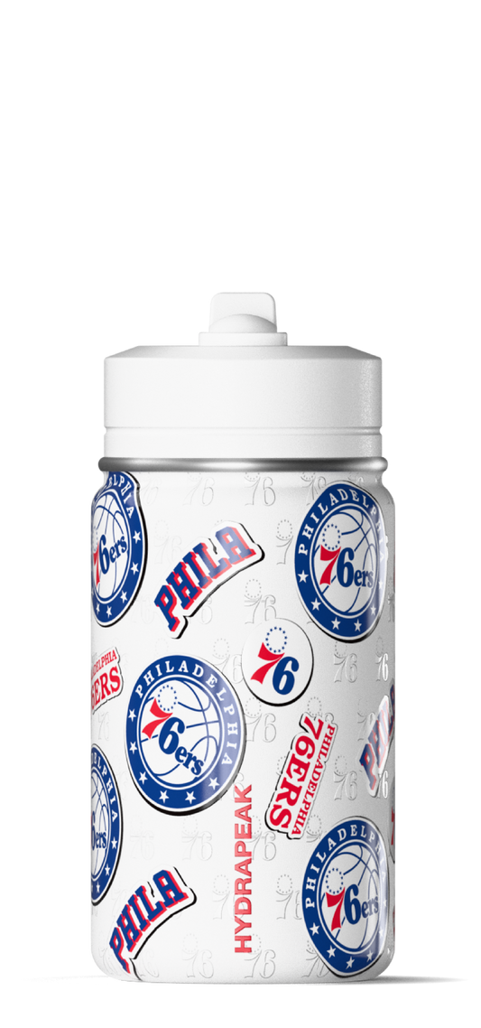 NBA 14oz Kids Water Bottle with Straw Lid - Philadelphia 76ers